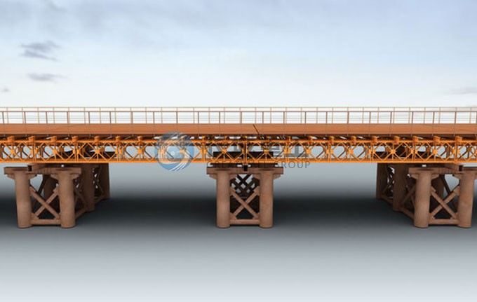 上承式貝雷橋棧橋裝配式公路鋼橋