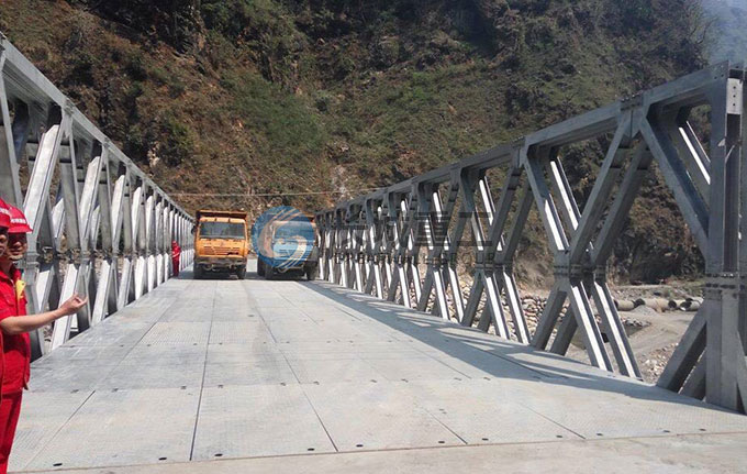 尼泊爾55米雙車道GW D型永久橋